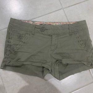 Army green shorts